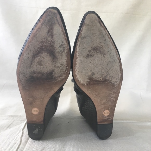 Black Ankle Wedge Boots - Picture 6 of 9